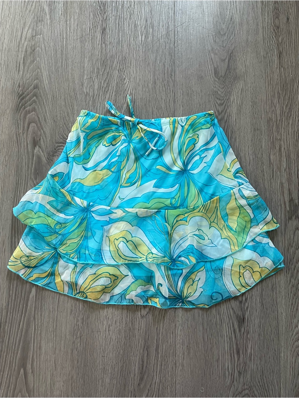 IZ BYER California floral whimsy fairy mermaid skirt